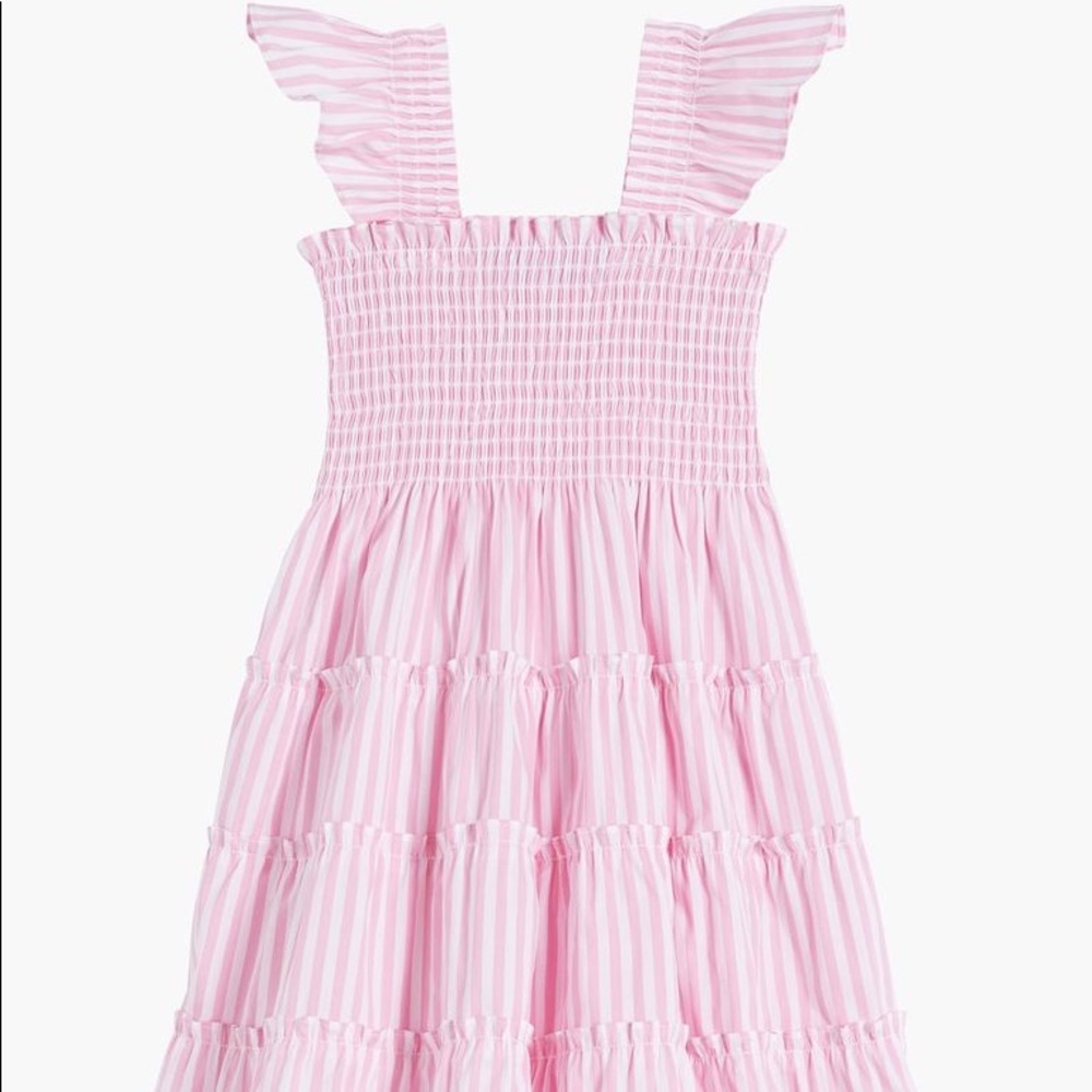 Hill House Home Tiny Nap Dress in Bubblegum Stripe size 5/6yr